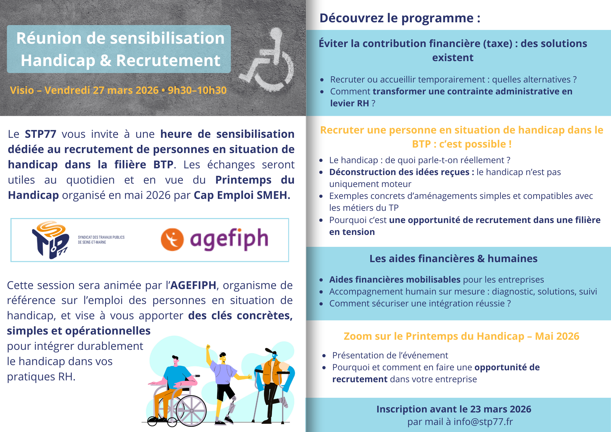 27 mars 2026 - Réunion de sensibilisation Handicap et Recrutement