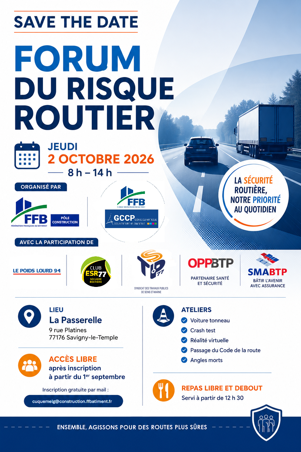 2 octobre 2026 - Forum du Risque Routier