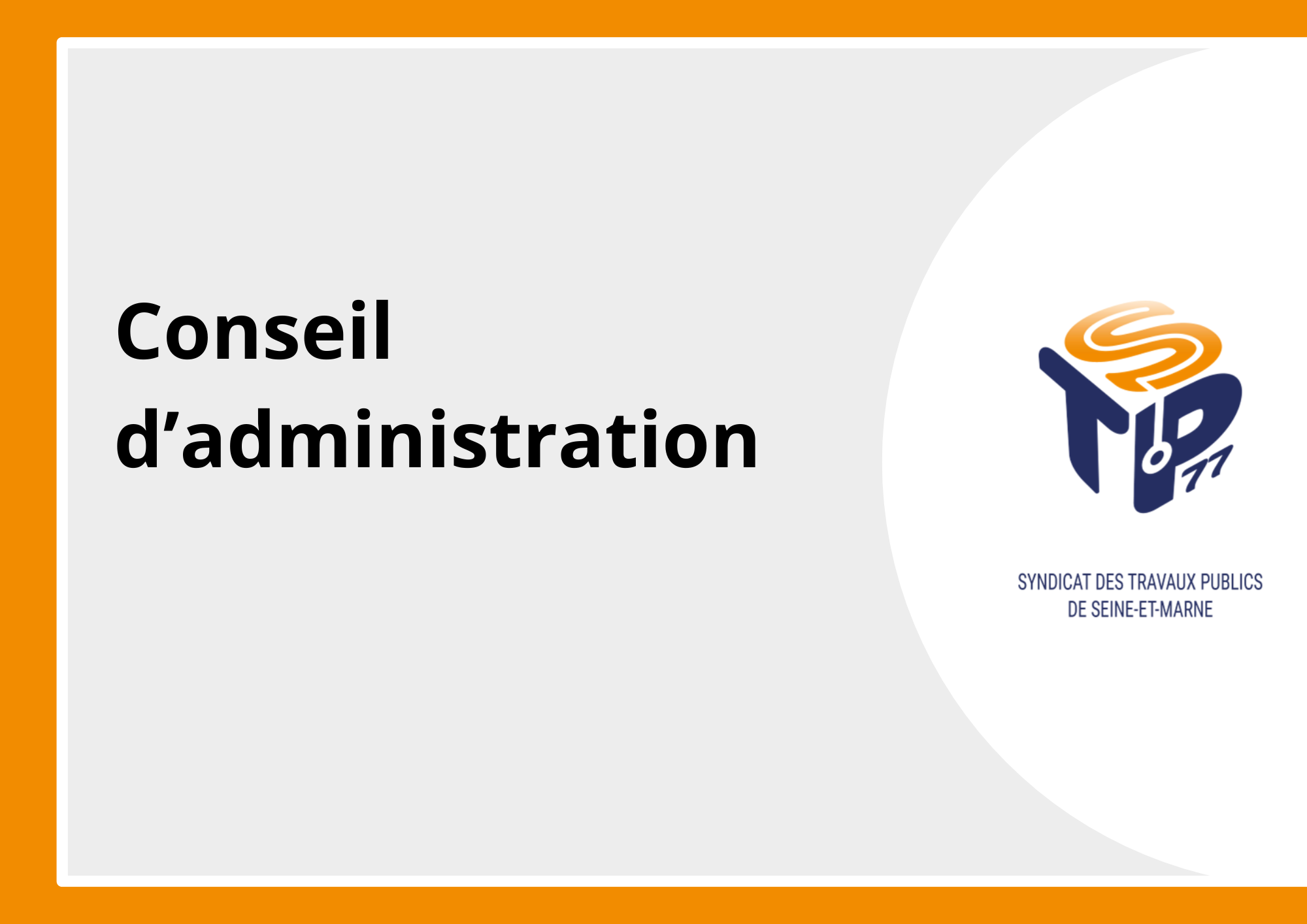 19 mars 2026 - Conseil d'Administration